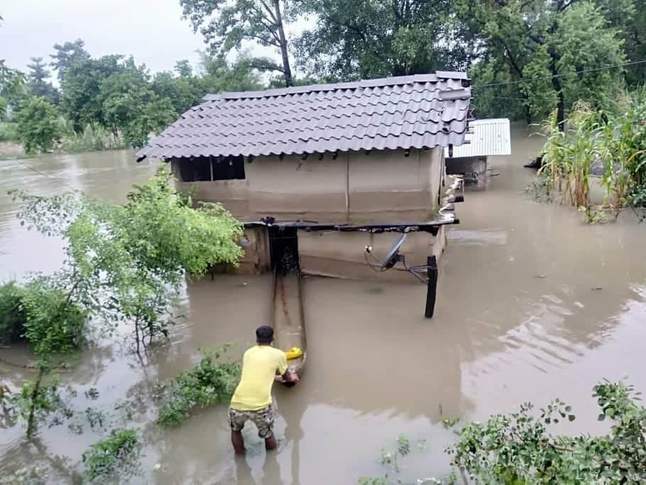 बर्दियामा २ सय ७५ घर डुबानमा