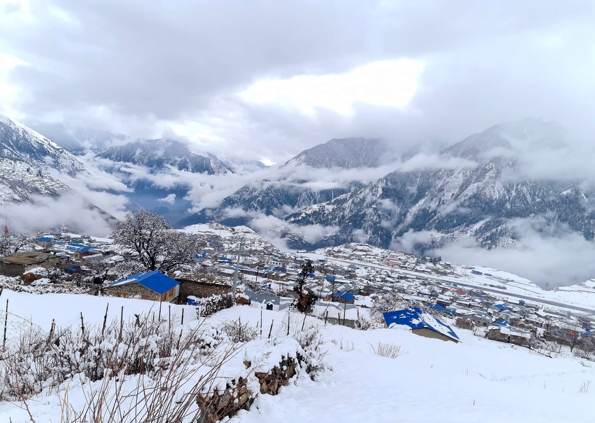 हुम्लामा पुनः हिमपात, हवाई सेवा अवरुद्ध